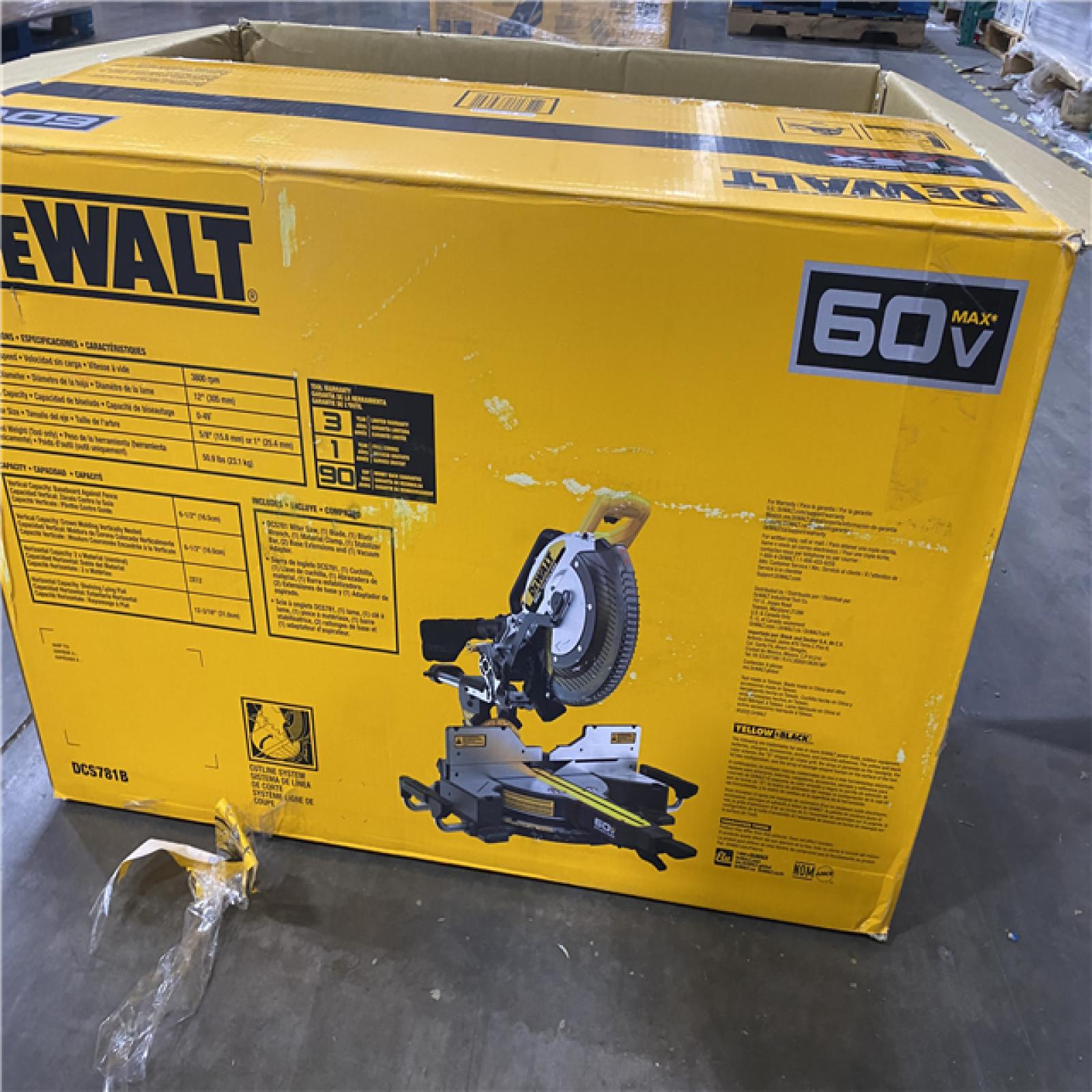 As-Is- DEWALT 60V Lithium-Ion 12 in. Cordless Sliding Miter Saw (Tool Only)