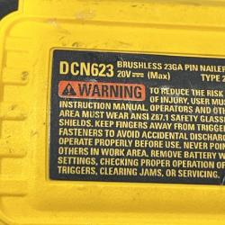 AS-IS DEWALT ATOMIC 20V MAX Lithium Ion Cordless 23 Gauge Pin Nailer (Tool Only)