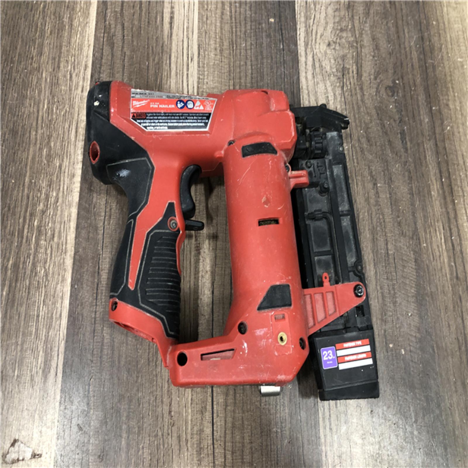 AS-IS Milwaukee 12-Volt 23-Gauge Lithium-Ion Cordless Pin Nailer (Tool-Only)