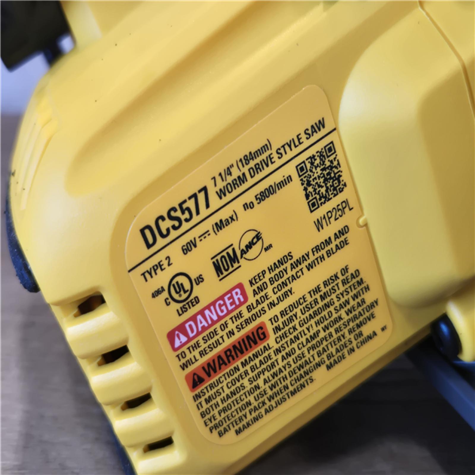 AS-IS DEWALT FLEXVOLT 60V MAX Cordless 7-1/4 in. Wormdrive Style Circular Saw (Tool Only)