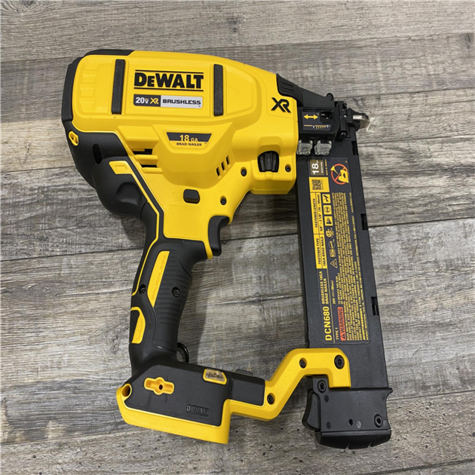 AS-IS DEWALT 20V MAX XR Lithium-Ion Electric Cordless 18-Gauge Brad Nailer (Tool Only)