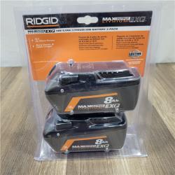 RIDGID NEW! 18V 8.0 Ah Max Output EXP Lithium-Ion Battery (2-Pack)