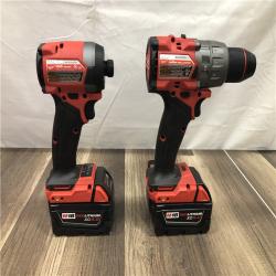 AS-IS Milwaukee FUEL 18V Lithium-Ion Brushless Cordless Hammer Drill and Impact Driver Combo Kit