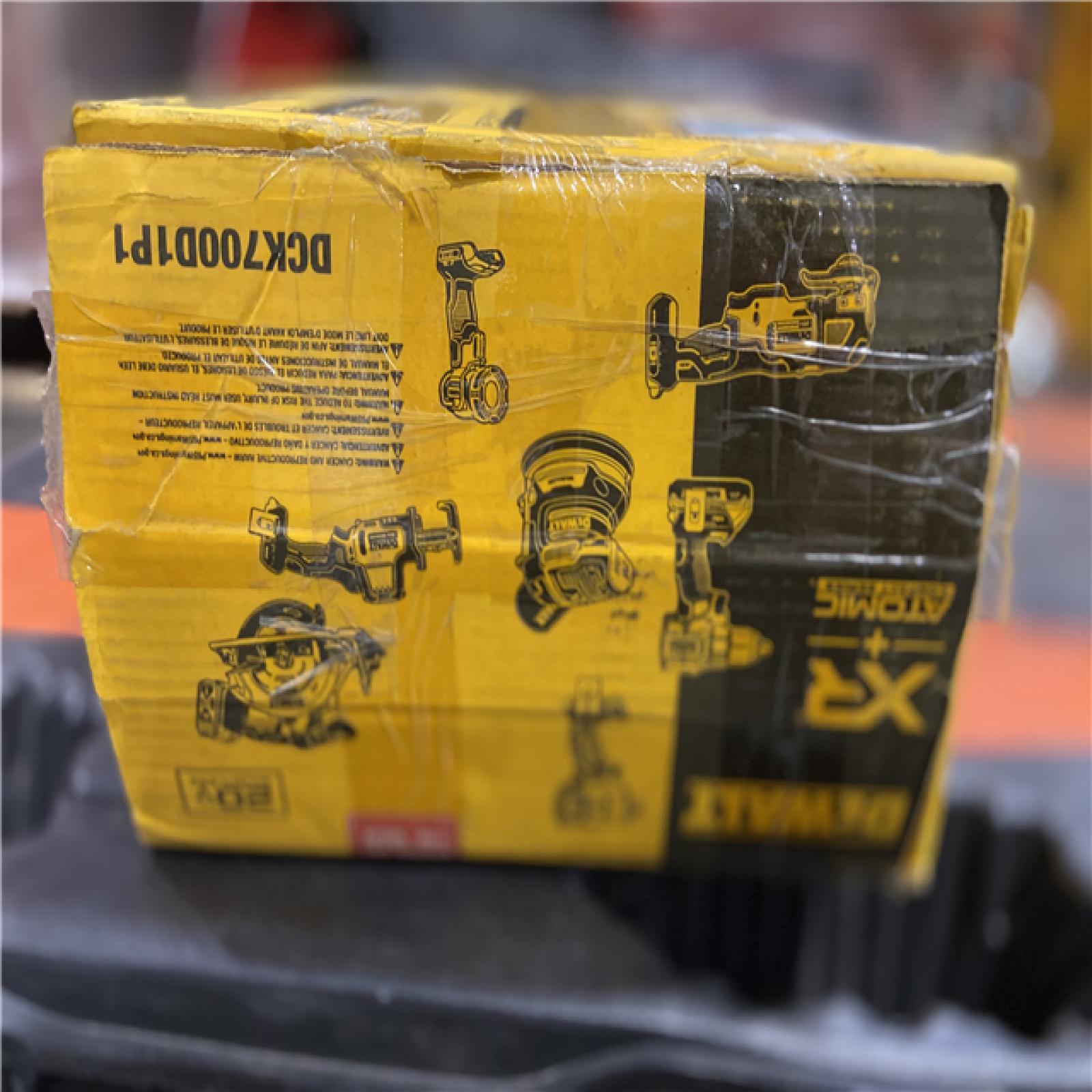 AS-IS DEWALT 20-Volt MAX Lithium-Ion Cordless 7-Tool Combo Kit with 2.0 Ah Battery, 5.0 Ah Battery and Charger