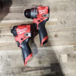 HOUSTON LOCATION - AS-IS Milwaukee FUEL 12-Volt Lithium-Ion Brushless Cordless Hammer Drill and Impact Driver Combo Kit