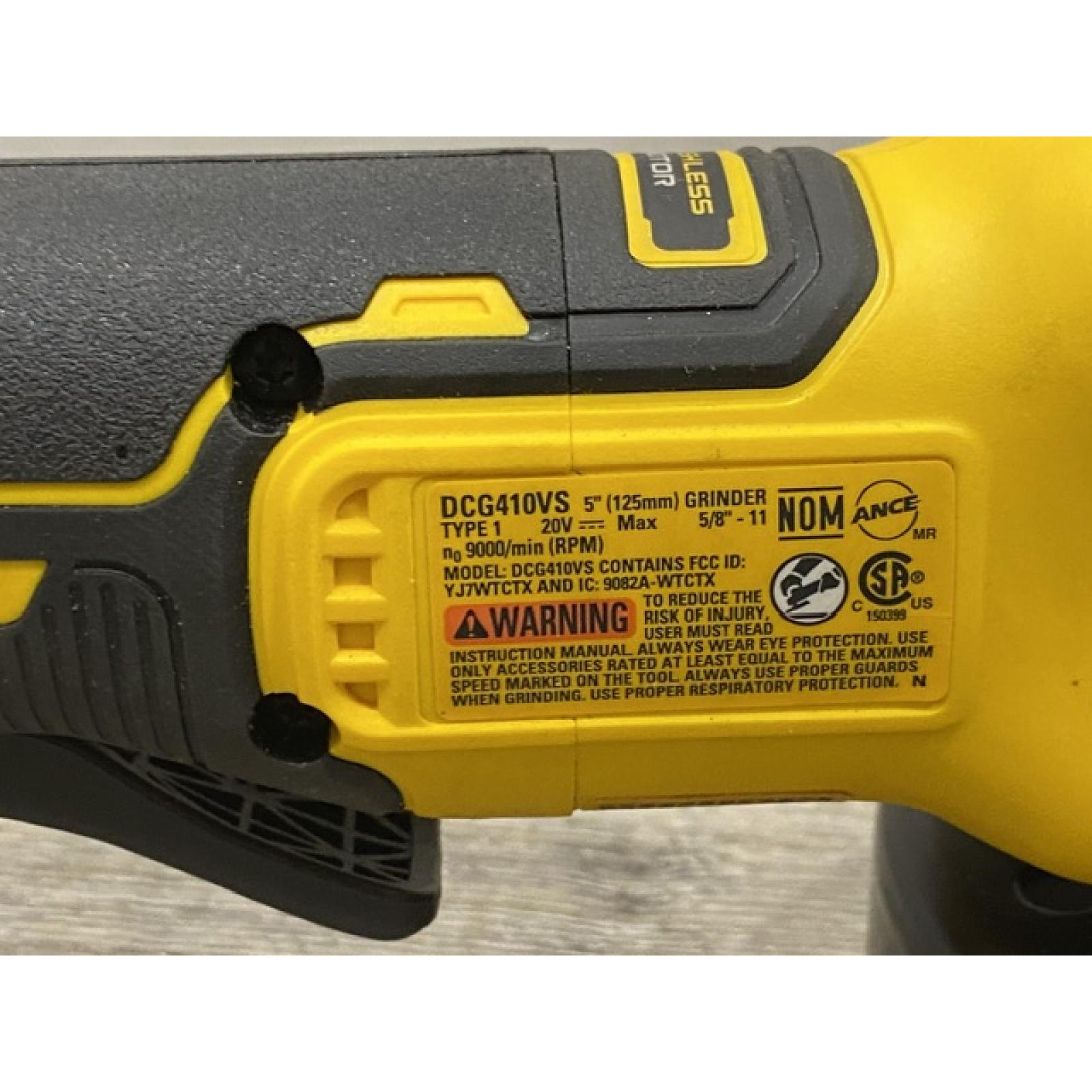 AS-IS DEWALT 20V XR Cordless 4-1/2. in. to 5 in. Variable Speed Angle Grinder (Tool Only)