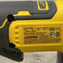 AS-IS DEWALT 20V XR Cordless 4-1/2. in. to 5 in. Variable Speed Angle Grinder (Tool Only)