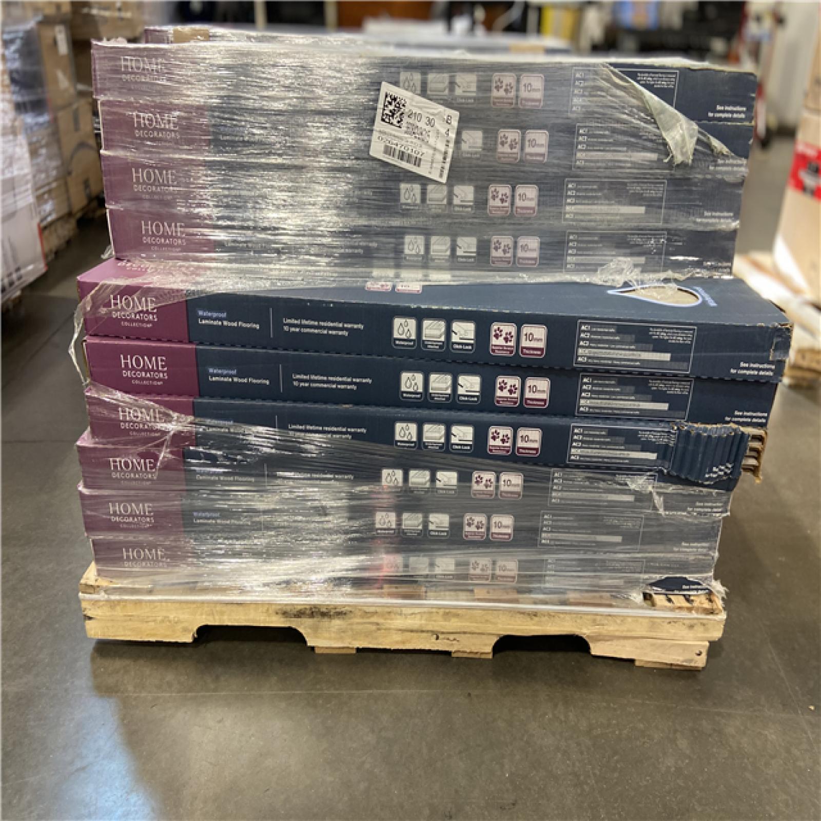 DALLAS LOCATION - Home Decorators Collection Rockwater Oak 10mm T X 8 in W Waterproof Laminate Flooring (18.60 sq. ft./case) 60 (CASES) 2 PALLETS