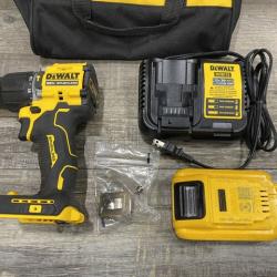 AS-IS DEWALT ATOMIC 20V Cordless 1/2 in. Compact Hammer Drill Kit