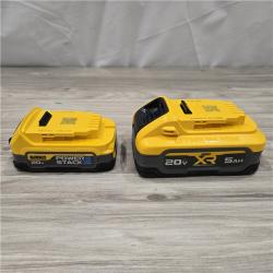 AS-IS Dewalt 20V MAX POWERSTACK Lithium-Ion Batteries and Charger Starter Kit (1.7 Ah/5 Ah) - DCBP315-2C