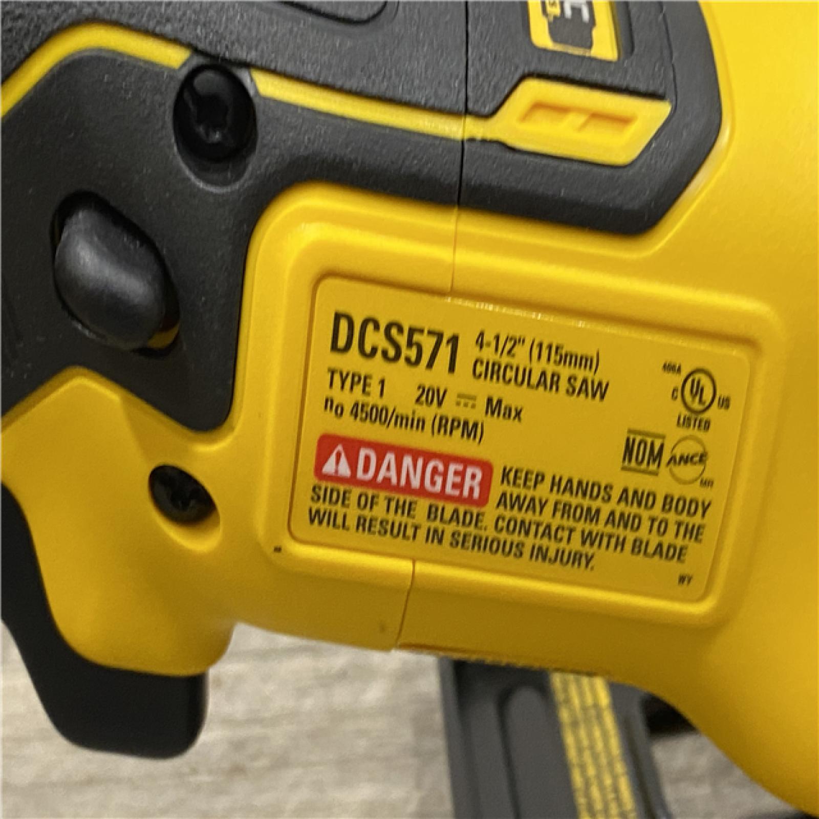 AS-IS DEWALT ATOMIC 20V MAX Cordless Brushless 4-1/2 in. Circular Saw (Tool Only)