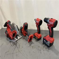 AS-IS - Milwaukee M18 18-Volt Lithium-Ion Brushless Cordless (4Tool) Combo Kit