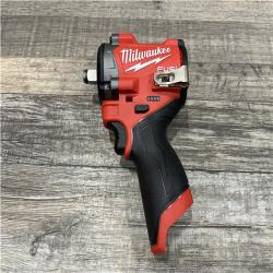 AS-IS Milwaukee FUEL 12V Lithium-Ion Brushless Cordless Stubby 1/2 in. Impact Wrench (Tool-Only)