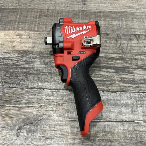 AS-IS Milwaukee FUEL 12V Lithium-Ion Brushless Cordless Stubby 1/2 in. Impact Wrench (Tool-Only)