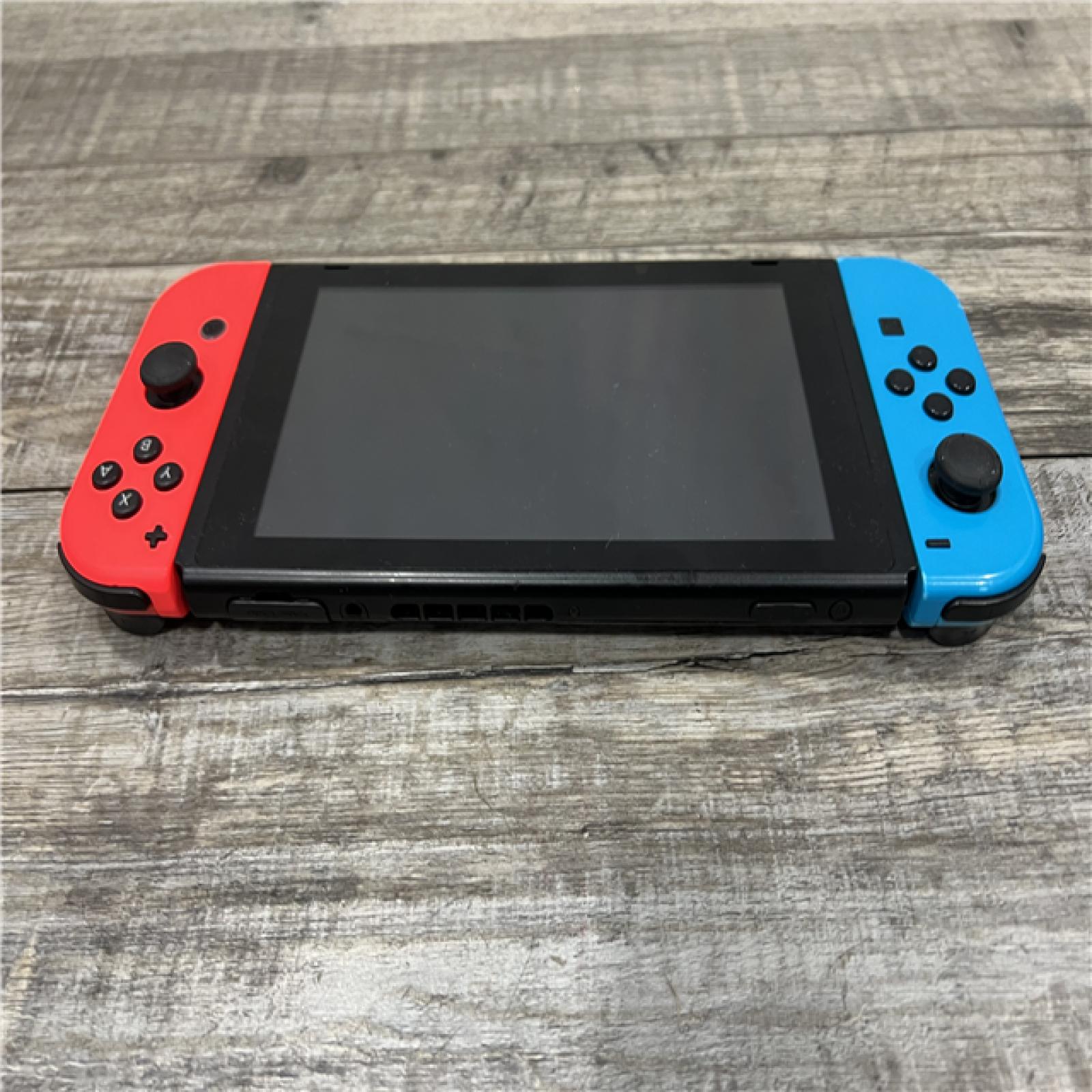 AS-IS Nintendo Switch with Neon Blue and Neon Red Joy-Con