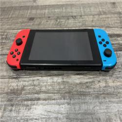AS-IS Nintendo Switch with Neon Blue and Neon Red Joy-Con