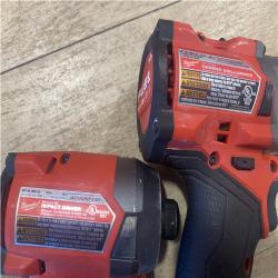 AS-IS Milwaukee FUEL 18V Lithium-Ion Brushless Cordless Hammer Drill and Impact Driver Combo Kit