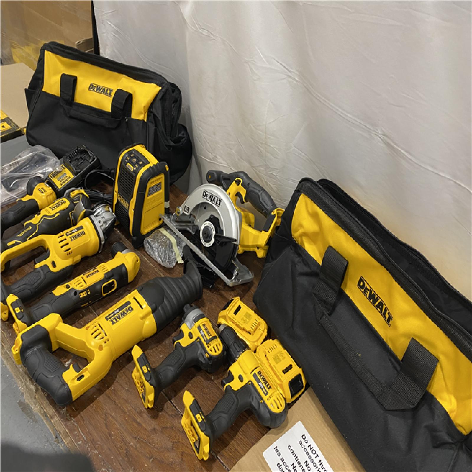 AS-IS Dewalt 20V MAX 9-Tool Power-Tool Combo Kit W/ Soft Case Including 2 Batteries & Charger