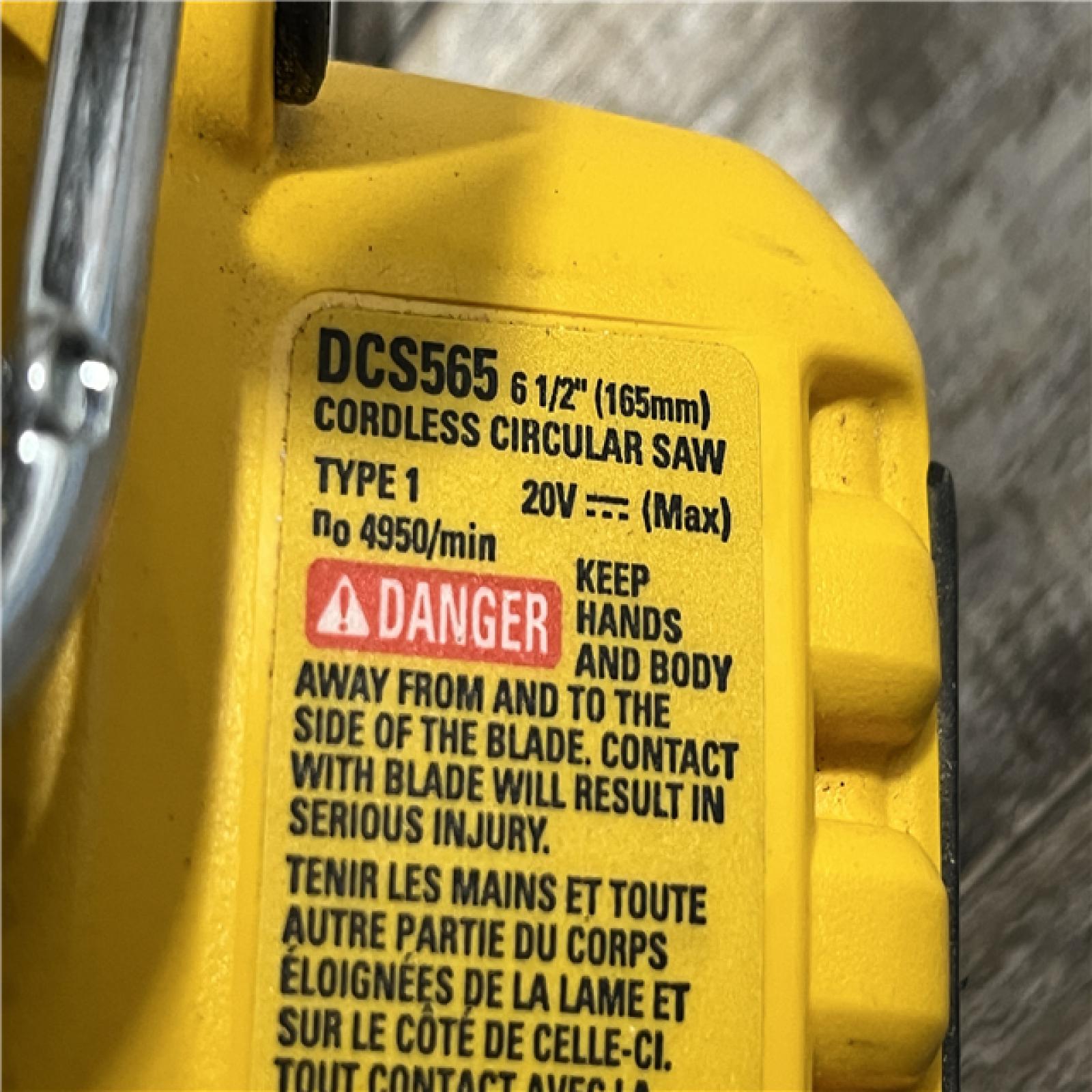 AS-IS DEWALT 20V MAX Cordless Brushless 6-1/2 in. Sidewinder Style Circular Saw (Tool Only)