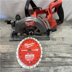 AS-IS Milwaukee FUEL 18V Lithium-Ion Cordless 7-1/4 in. Rear Handle Circular Saw (Tool-Only)