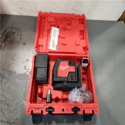 AS-IS- Milwaukee Green Beam Laser Cross Line Plumb Point USB Rechargeable