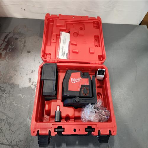 AS-IS- Milwaukee Green Beam Laser Cross Line Plumb Point USB Rechargeable