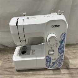 AS-IS Brother LX3817 Reliable Beginner Full-Size Sewing Machine with 17 Built-In Stitches - White