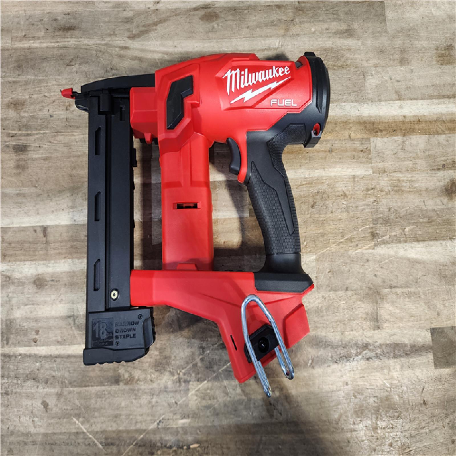 HOUSTON LOCATION - AS-IS (APPEARS LIKE NEW) MILWAUKEE FUEL 18-Volt Lithium-Ion Brushless Cordless 18-Gauge 1/4 in. Narrow Crown Stapler (Tool-Only)