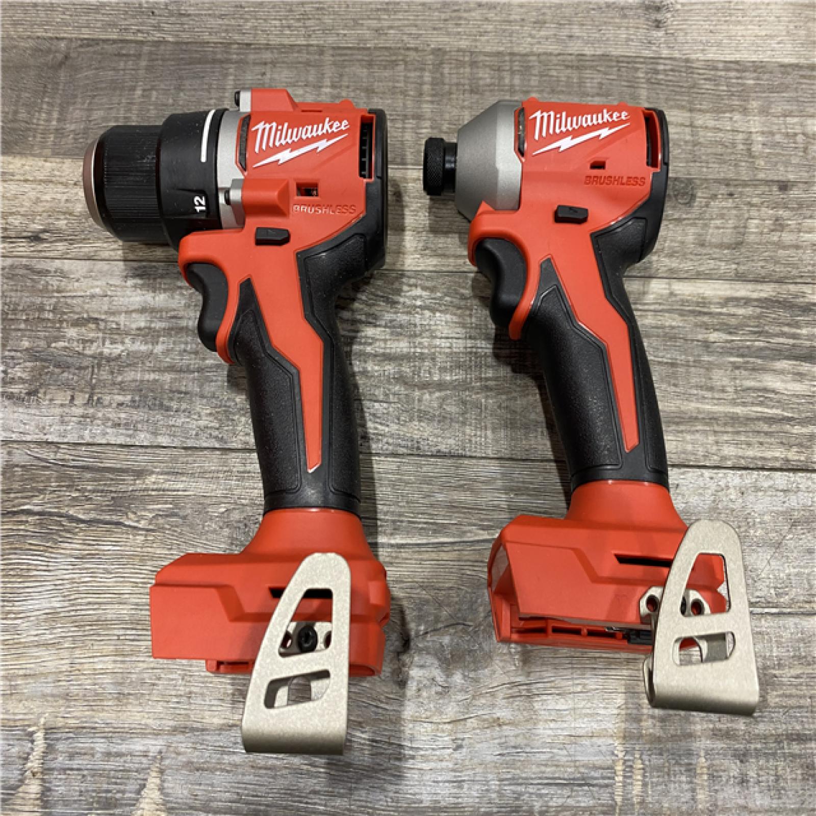 AS-IS Milwaukee 18V Lithium-Ion Brushless Cordless Compact Drill/Impact Combo Kit