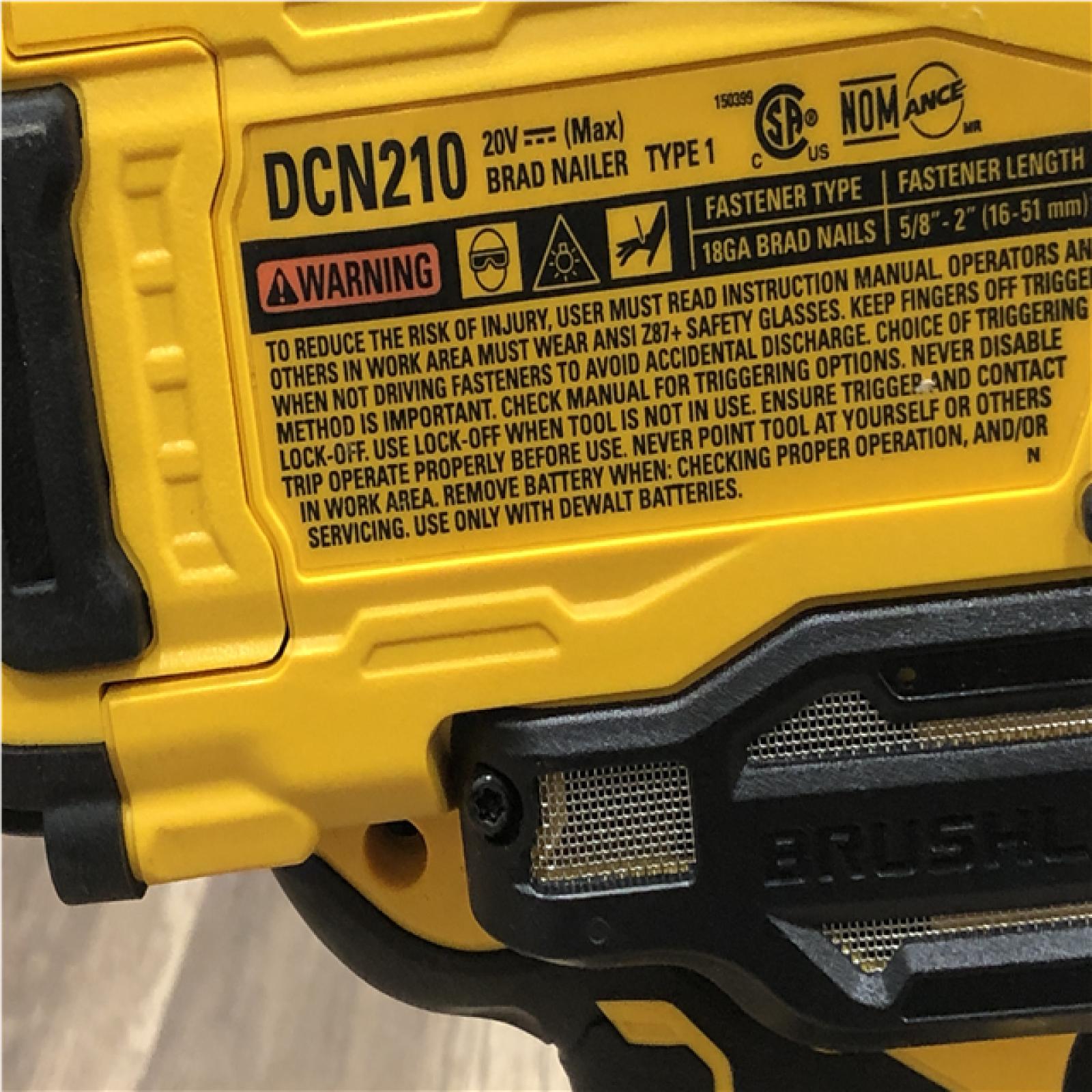 AS-IS DEWALT 20V MAX XR 18 Gauge Cordless Brad Nailer (Tool Only)