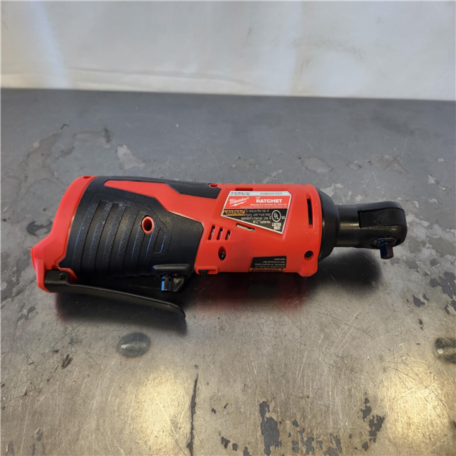 AS-IS- Milwaukee M12 1/4  Ratchet (Bare Tool) Wrenches