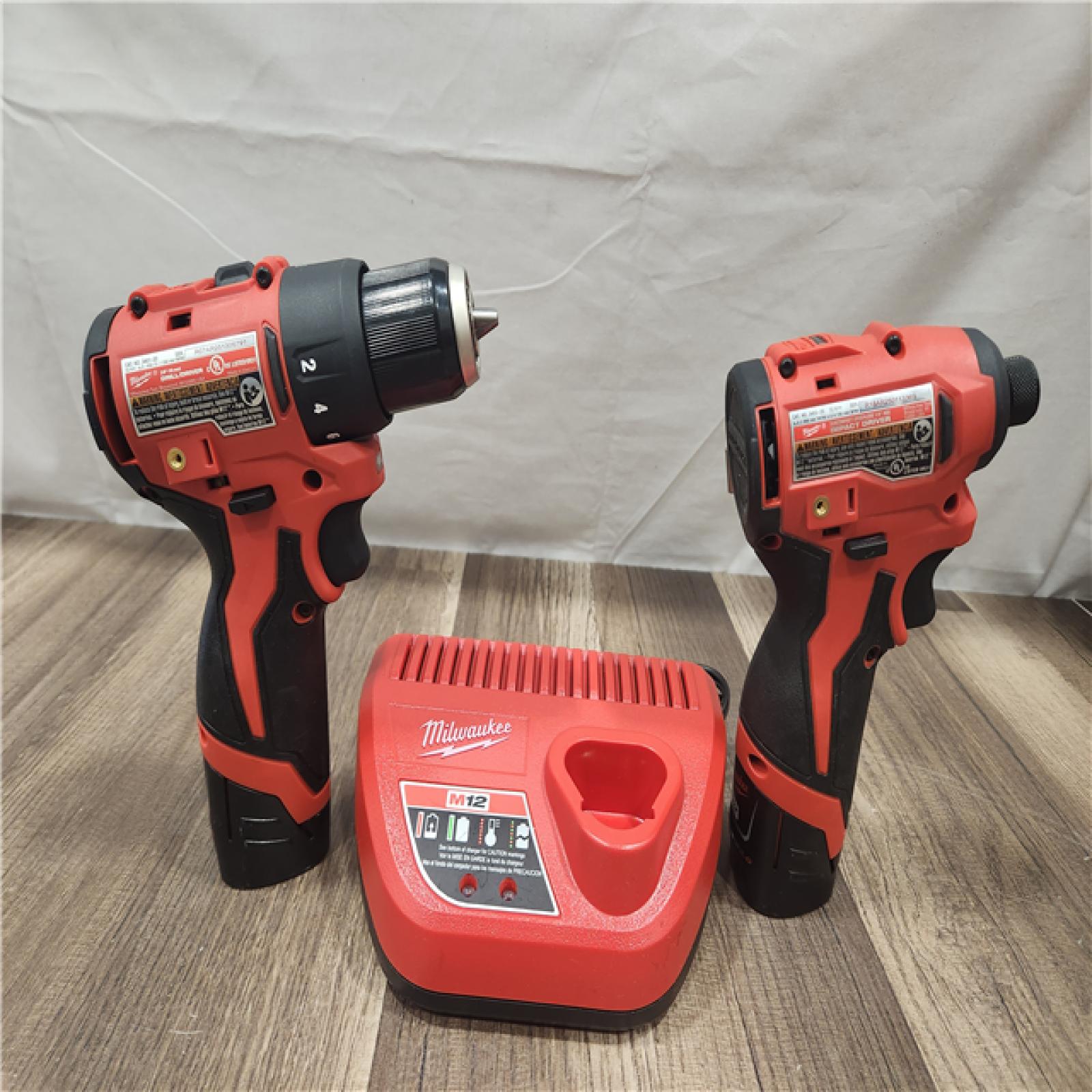 AS-IS- Milwaukee M12 Cordless Brushless 2 Tool Combo Kit