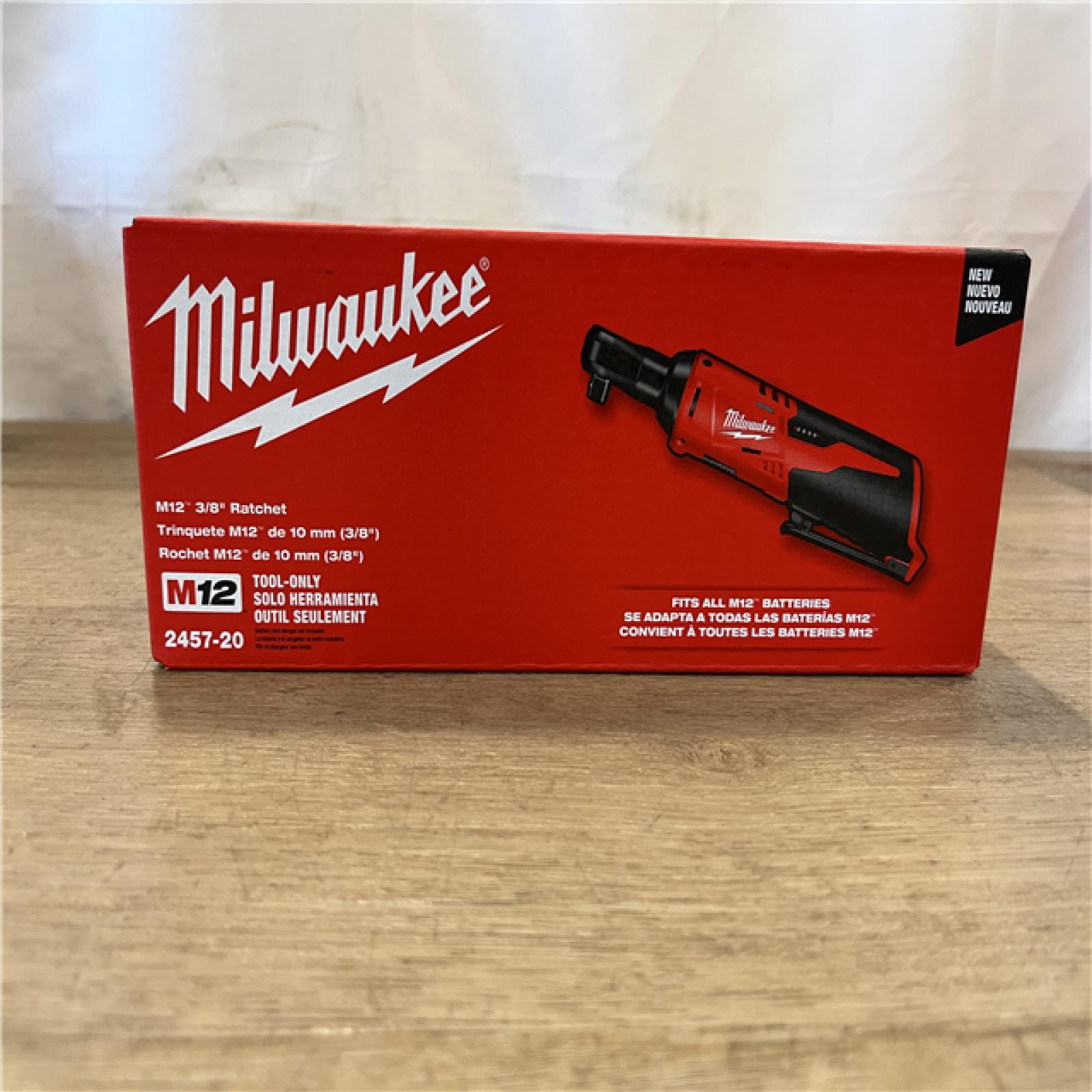 NEW! Milwaukee 12V Lithium-Ion Cordless 3/8 in. Ratchet (Tool-Only)