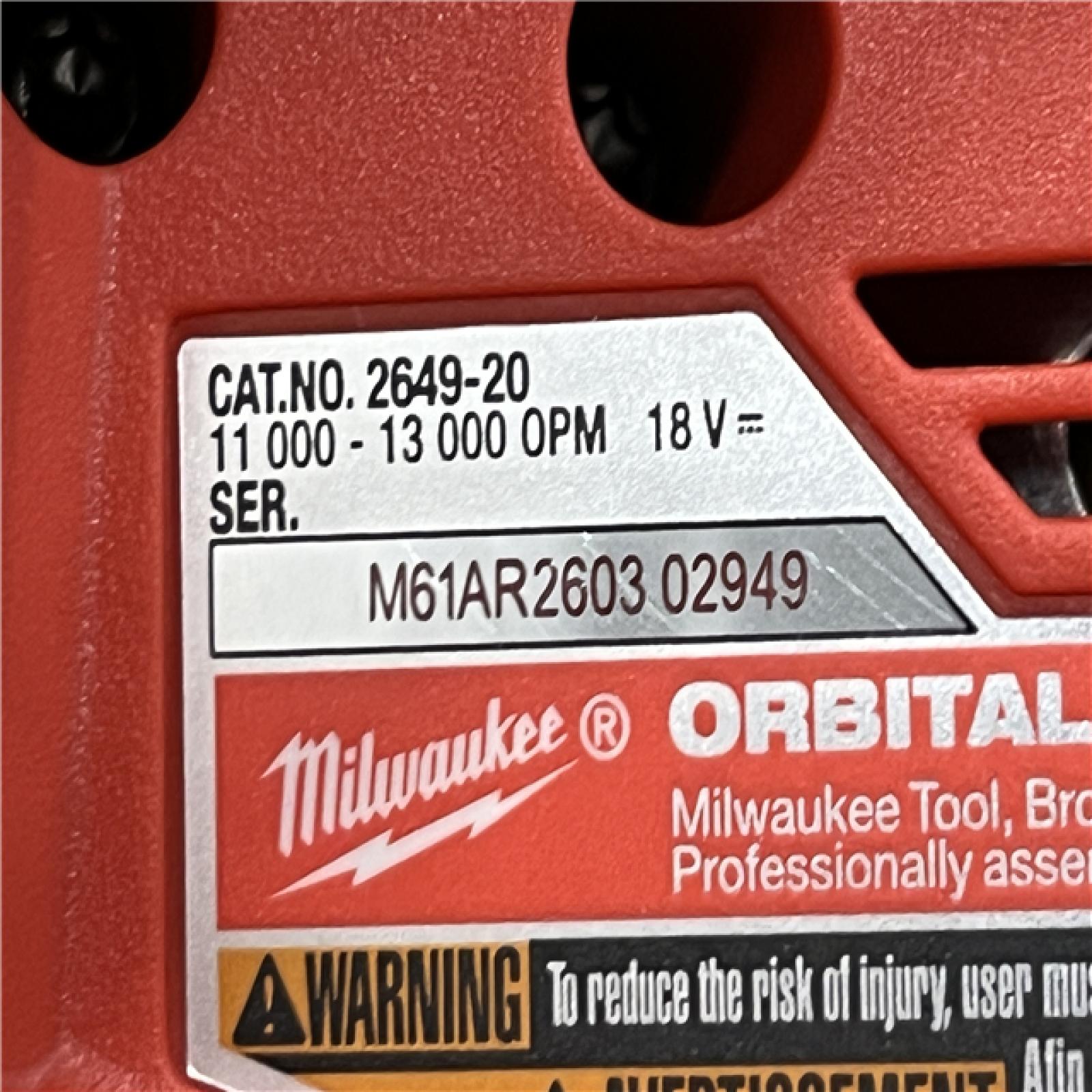 AS-IS Milwaukee 18V Lithium-Ion Cordless 1/4 in. Sheet Sander (Tool-Only)