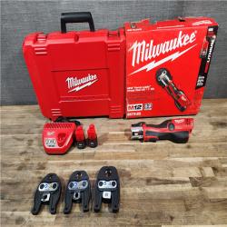 HOUSTON LOCATION - AS-IS M12 12-Volt Lithium-Ion Force Logic Cordless Press Tool Kit (3 Jaws Included) with Two 1.5 Ah Battery and Hard Case