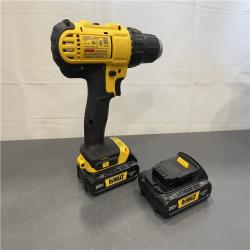 AS-IS - DEWALT 20V MAX Cordless 1/2 in. Drill/Driver, (2) 20V 1.3Ah Batteries, Charger and Bag