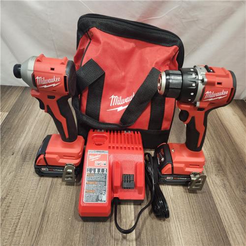 AS-IS- Milwaukee M18 Compact Brushless 2-Tool Combo Kit