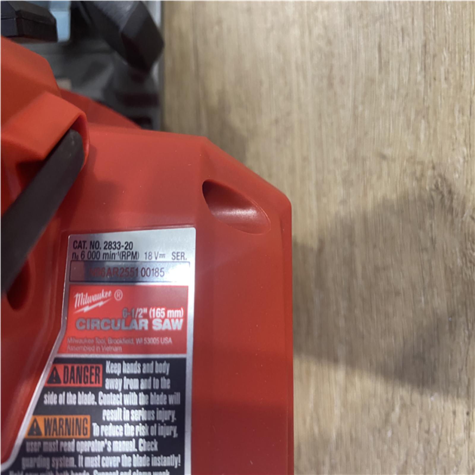 AS-IS Milwaukee FUEL 18V Lithium-Ion Brushless Cordless 6-1/2 in. Circular Saw (Tool-Only)