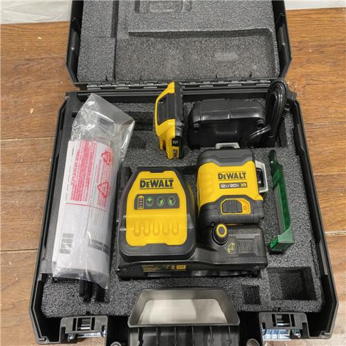 AS-IS DEWALT DCLE34030G 20V MAX XR Lithium-Ion Cordless 3X 360 Green Beam Line Laser (Tool Only)