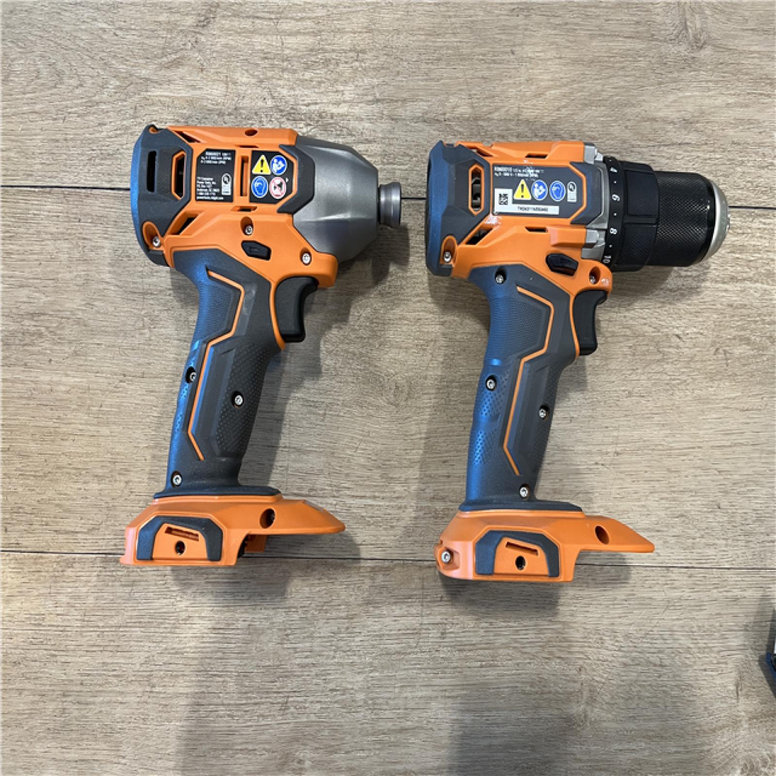 AS-IS RIDGID 18V Cordless Drill/Driver  Impact Driver 2-Tool Combo Ki