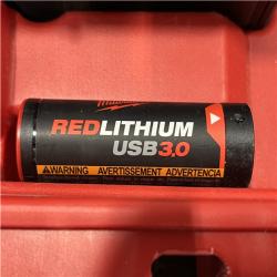 AS-IS Milwaukee Green 100 ft. Cross Line and Plumb Points Rechargeable Laser Level with REDLITHIUM Lithium-Ion