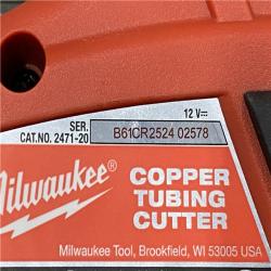 AS-IS Milwaukee 12V Lithium-Ion Cordless Copper Tubing Cutter (Tool-Only)
