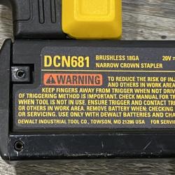 AS-IS DEWALT 20V MAX XR Lithium-Ion Cordless 18-Gauge Narrow Crown Stapler Kit