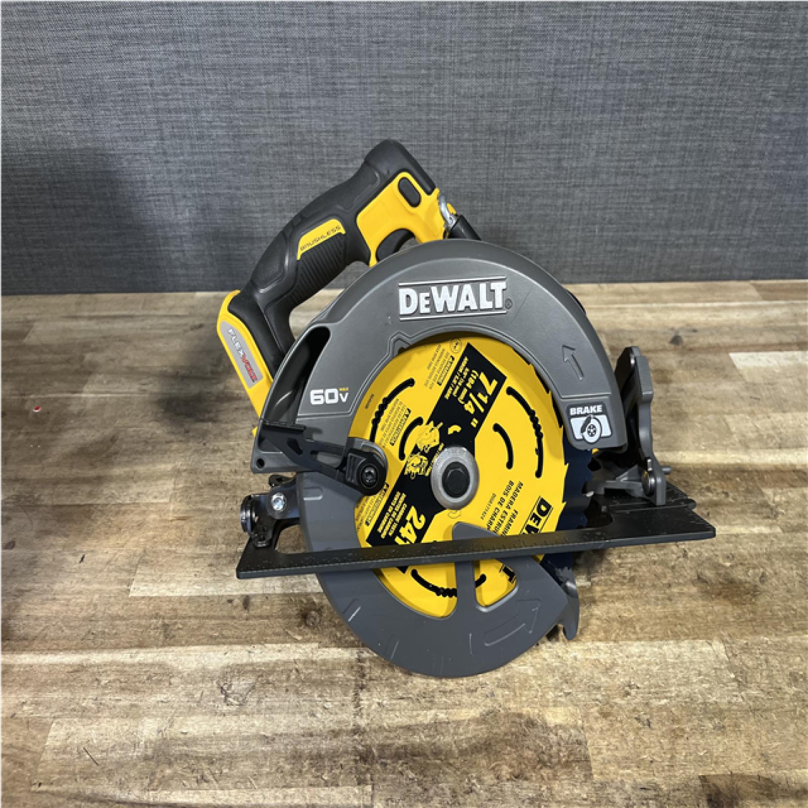 Houston Location AS-IS DEWALT FLEXVOLT 60V MAX Cordless Brushless 7-1/4 in. Circular Saw with Brake (Tool Only)