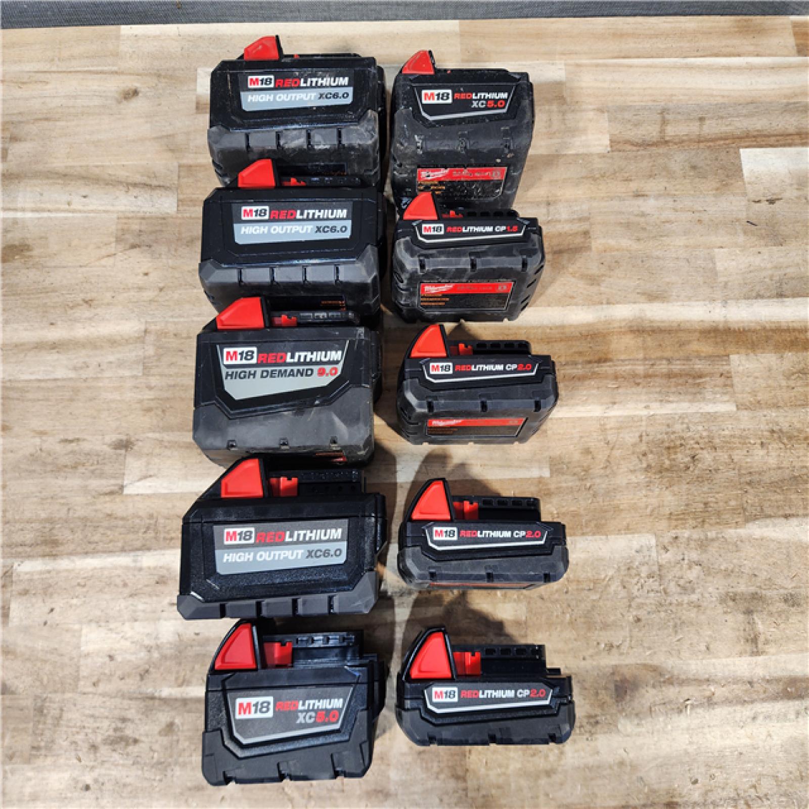 HOUSTON LOCATION - AS-IS MILWAUKEE BATTERY PACK QTY - 10