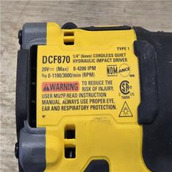 AS-IS DEWALT 20V XR Cordless 1/4 in. Quiet Hydraulic Impact Driver (Tool-Only)