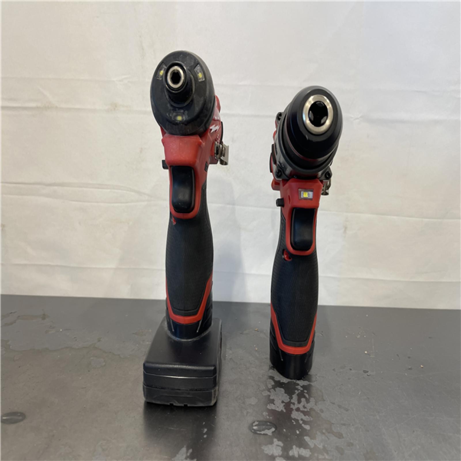 AS-IS- Milwaukee 12V Brushless Hammer Drill and Impact Driver Combo Kit