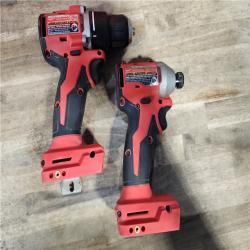HOUSTON LOCATION - AS-IS Milwaukee M18 18V Lithium-Ion Brushless Cordless Compact Drill/Impact Combo Kit (2-Tool) W/(2) 2.0 Ah Batteries  Charger & Bag