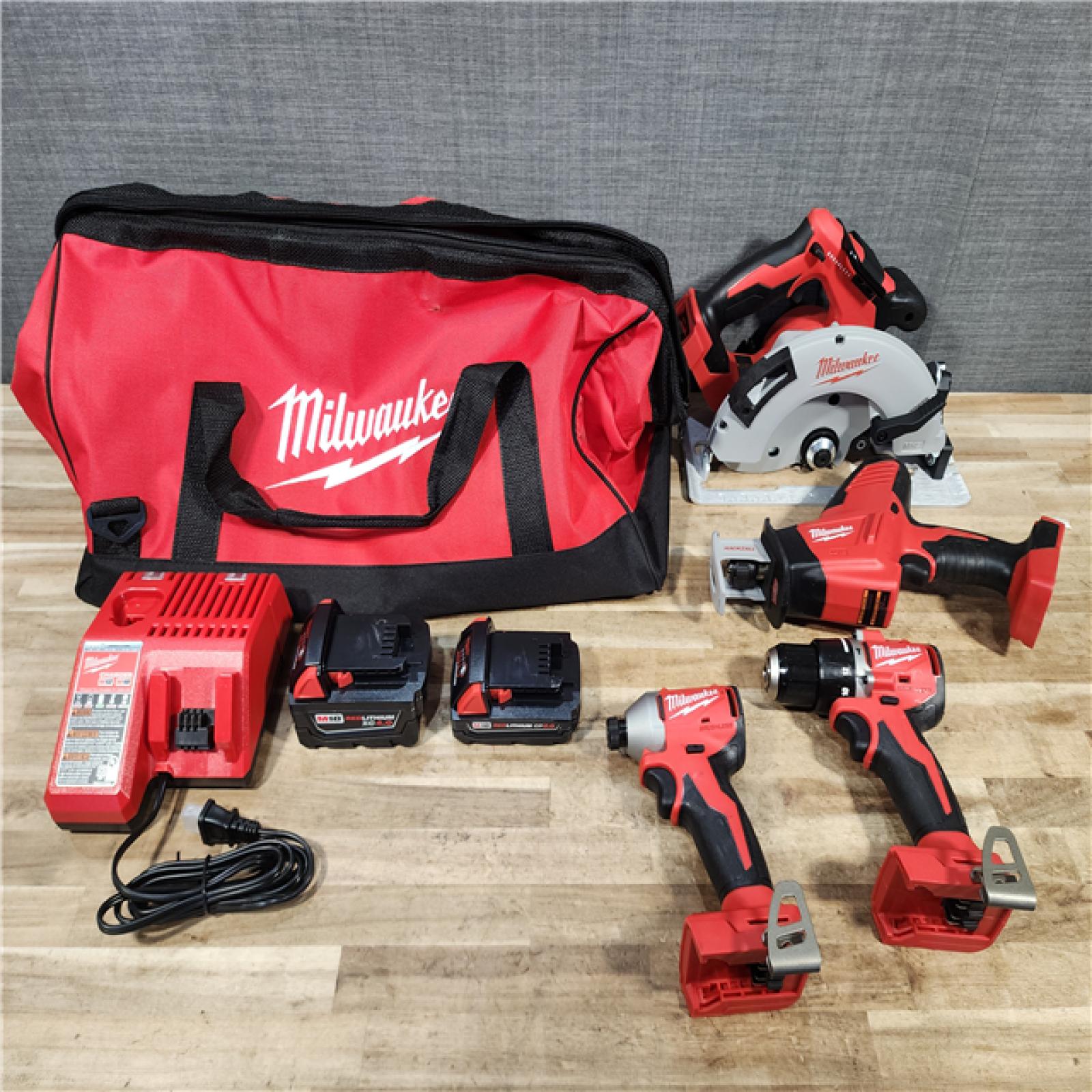 HOUSTON LOCATION - AS - IS Milwaukee M18 18-Volt Lithium-Ion Brushless Cordless 4-Tool Combo Kit