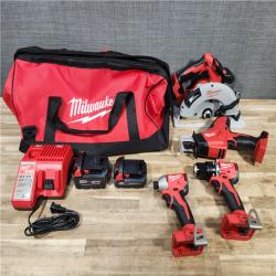 HOUSTON LOCATION - AS - IS Milwaukee M18 18-Volt Lithium-Ion Brushless Cordless 4-Tool Combo Kit
